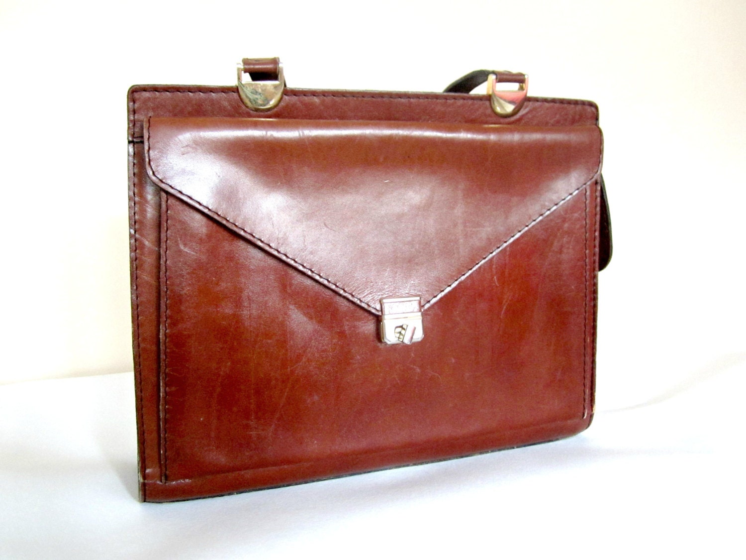 Vintage Brown Womens Handbag, Briefcase, Purse