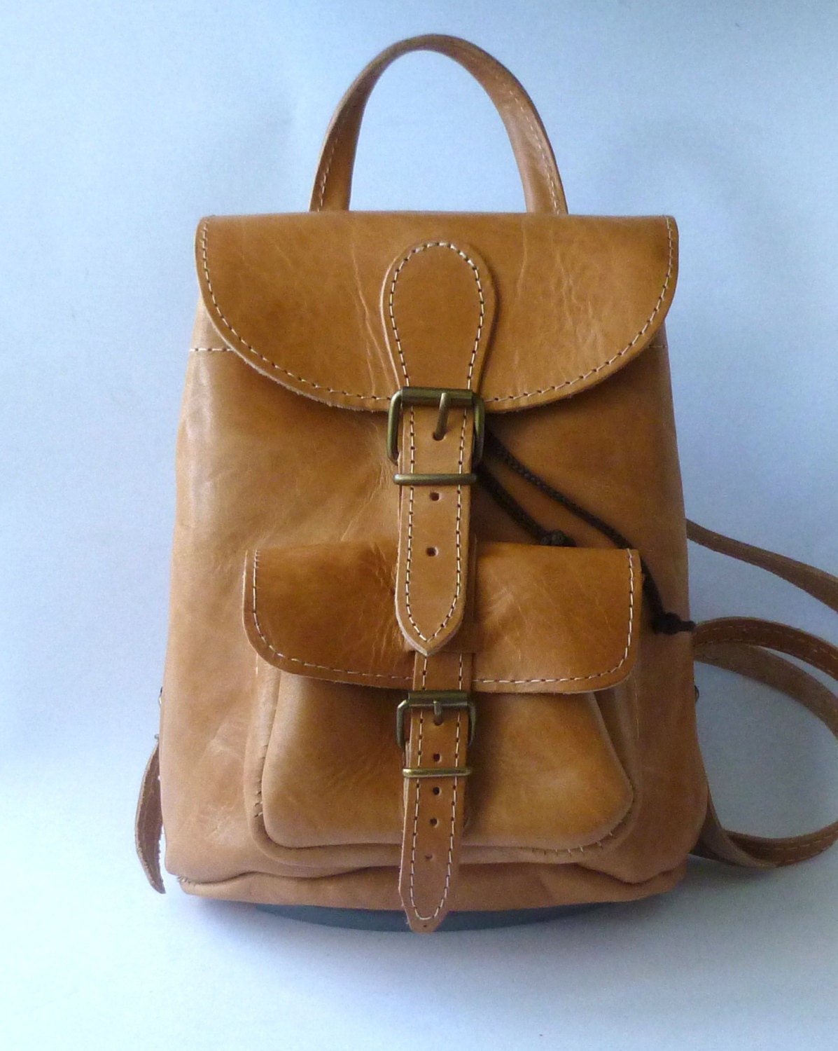 Natural  leather Backpack extra small