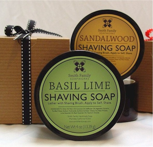Sandalwood Shaving Soap, Handmade Shaving Soap, with Gift Box, Father's Day Gift, Shaving Soap Set