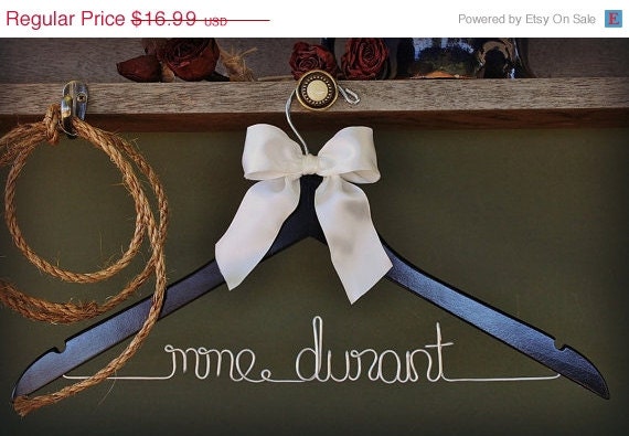 ON SALE Bridesmaid Gift. Bridal Shower Gift. Bridesmaid Dress Hanger