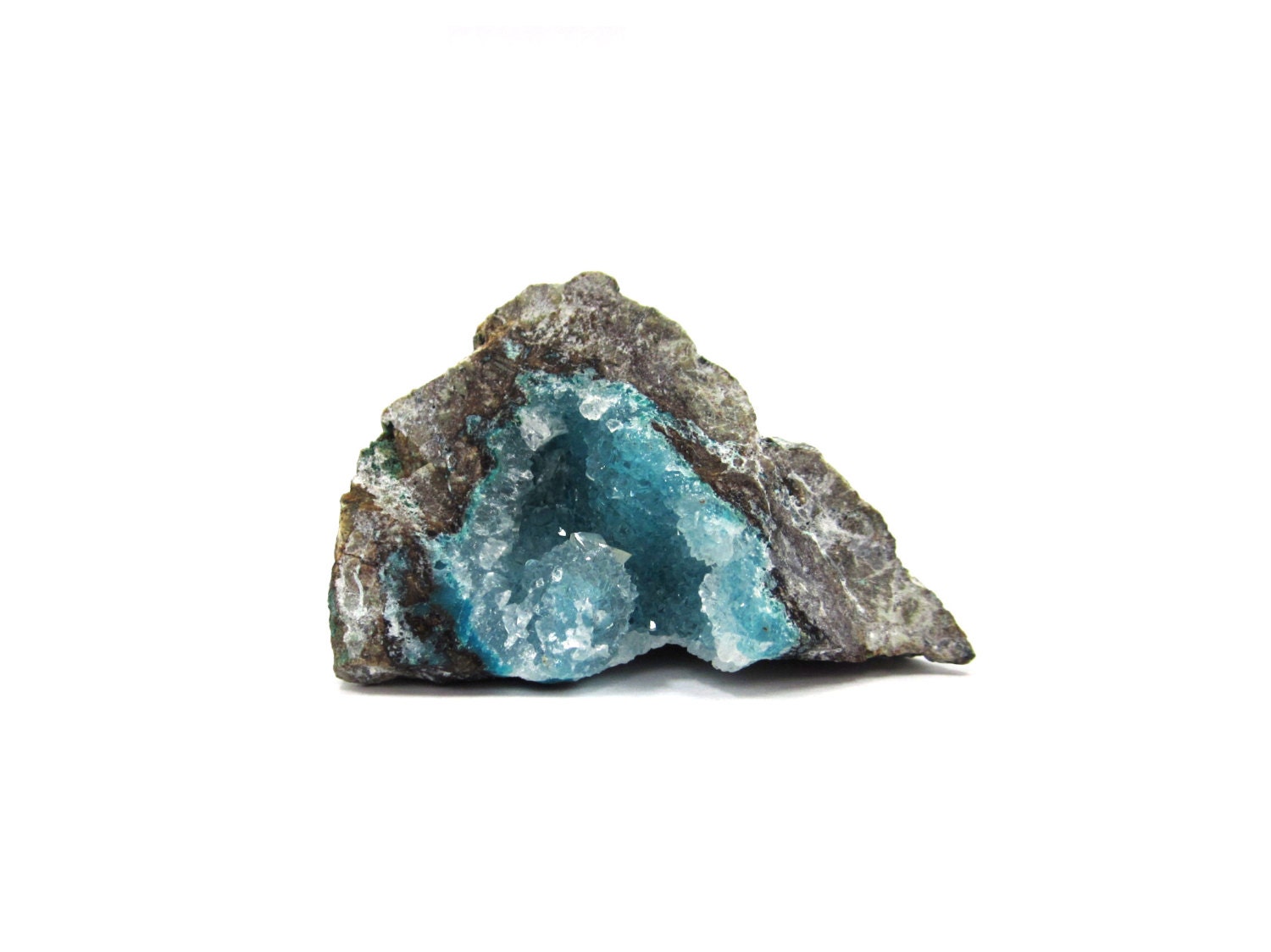Chrysocolla Druzy Specimen 51mm x 35mm (Lot. no 3517) For Wire Wrapping and Jewelry Making, Blue, Turquoise, Blue Green