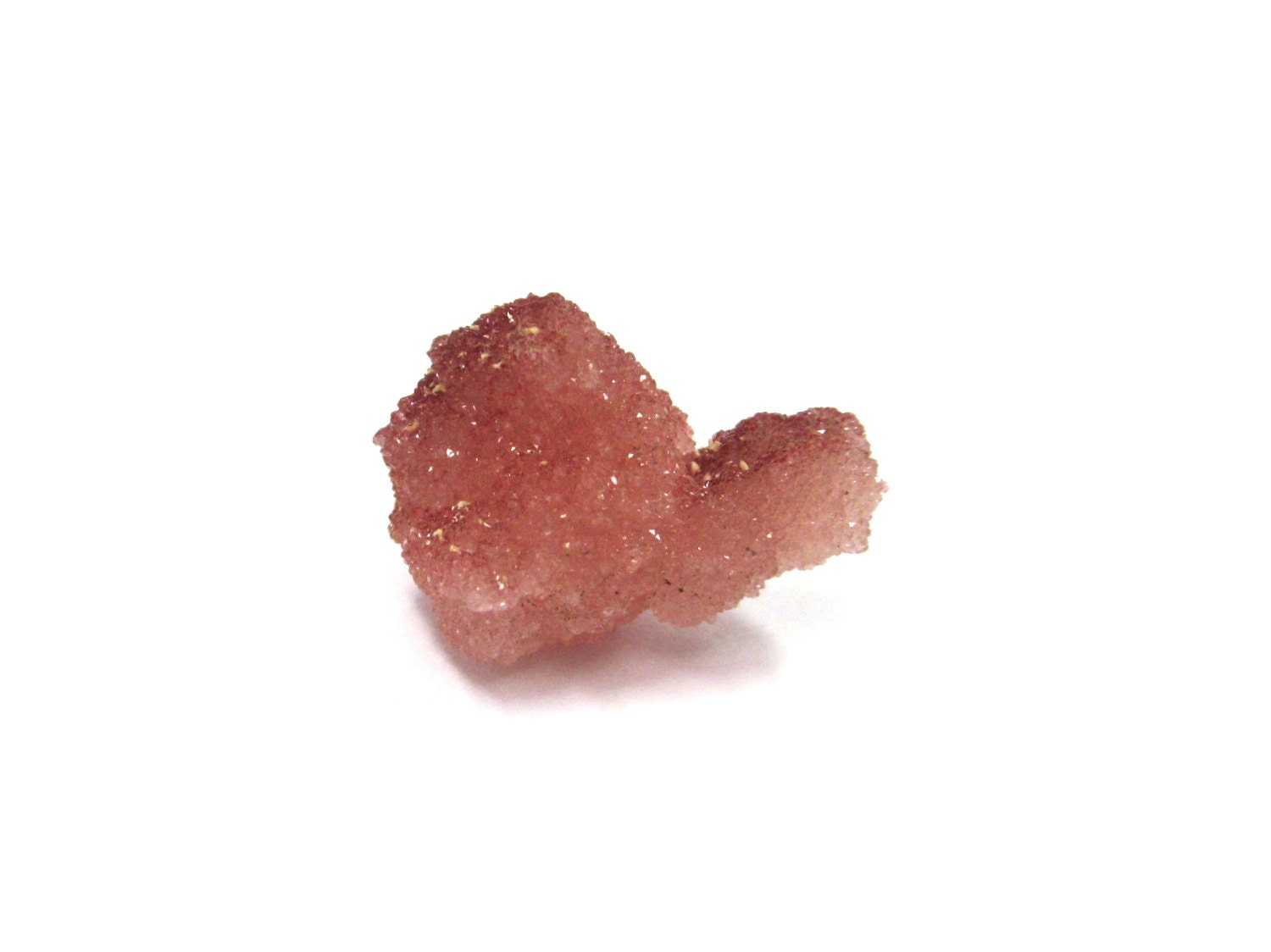 Amethyst Cranberry Druzy Specimen 21mm x 15mm Raw, Rough, Natural, Jewelry Making, Rose, Red, Pink (Lot No. 3758)