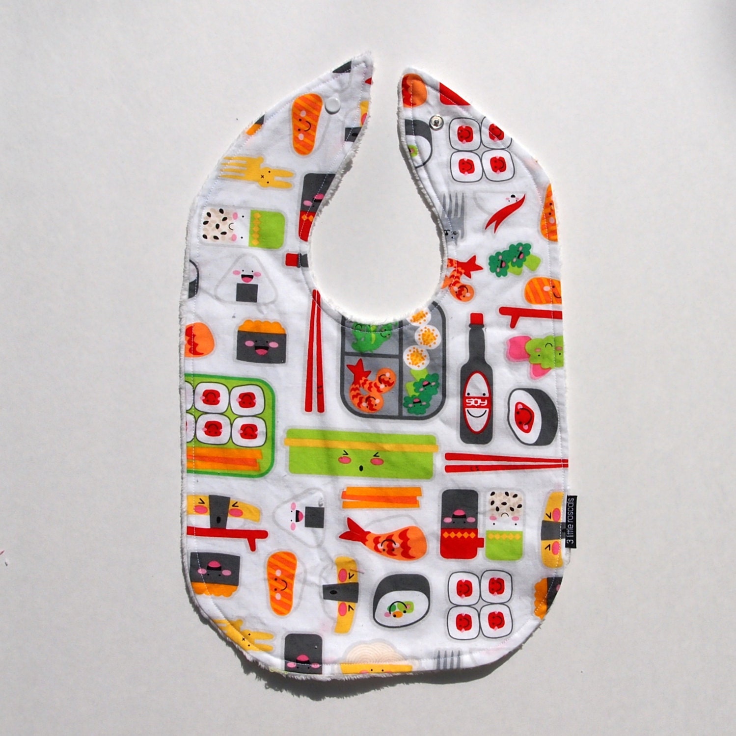 sushi Baby bib Minky summer children cotton bento
