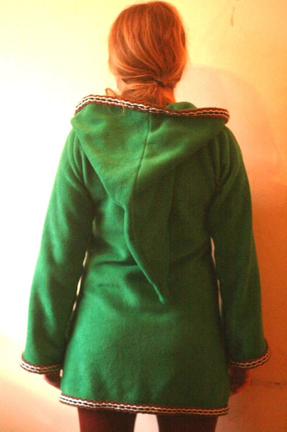 Link hoodie Green Elven tunic for women- Medieval tunic - SCA - Pixie hoodie - Psy hoodie- festival - pointy hood - hippie hoodie dress