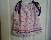 Baby Infant Toddler Girl Handmade Purple Rainbow Pillowcase Dress -- Sz 6-12 mo Ready to Ship - (Custom Sz 6-12 18-24 month 2T 3T 4T 5T 6 7)