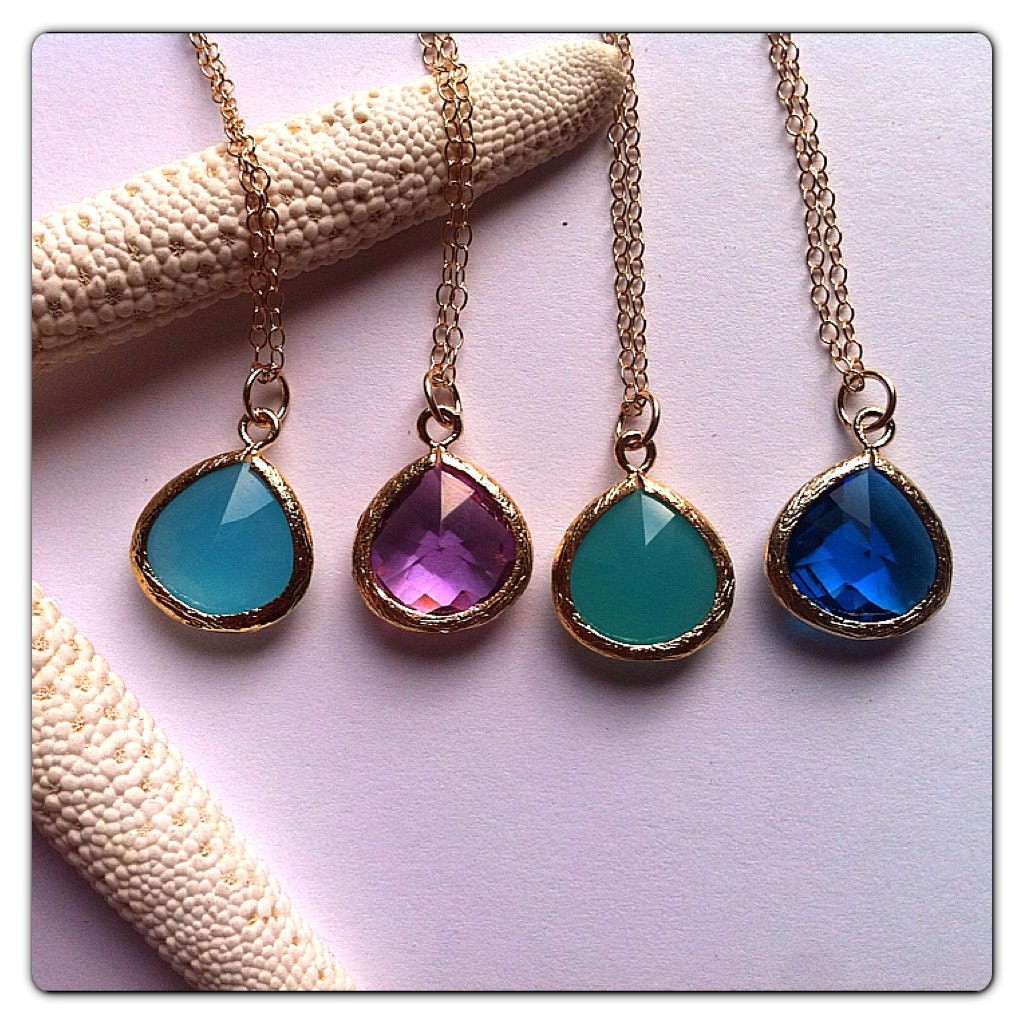 Ocean Glass Charm Necklace