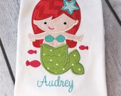 Personalized Mermaid Birthday Shirt. Summer Ocean Birthday outfit. Under the Water. Baby girl onesie, little girl shirt. Mermaid tshirt.