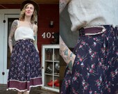 1970s Gunne Sax Floral Prairie Gypsy Skirt
