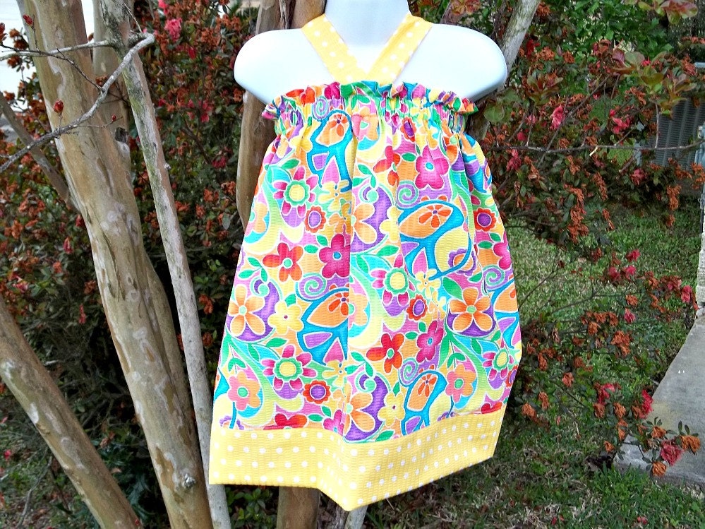Halter Pillowcase Dress, Girl Seersucker Summer Dress, Baby Girl Dress, Custom Boutique Spring Children Clothing