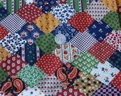 Vintage 60s 1960s Calico Tiny Flower Patchwork Print Fabric Cotton Country Prairie Cottage Chic Quilting Sewing 3 Yards 44" Wide
