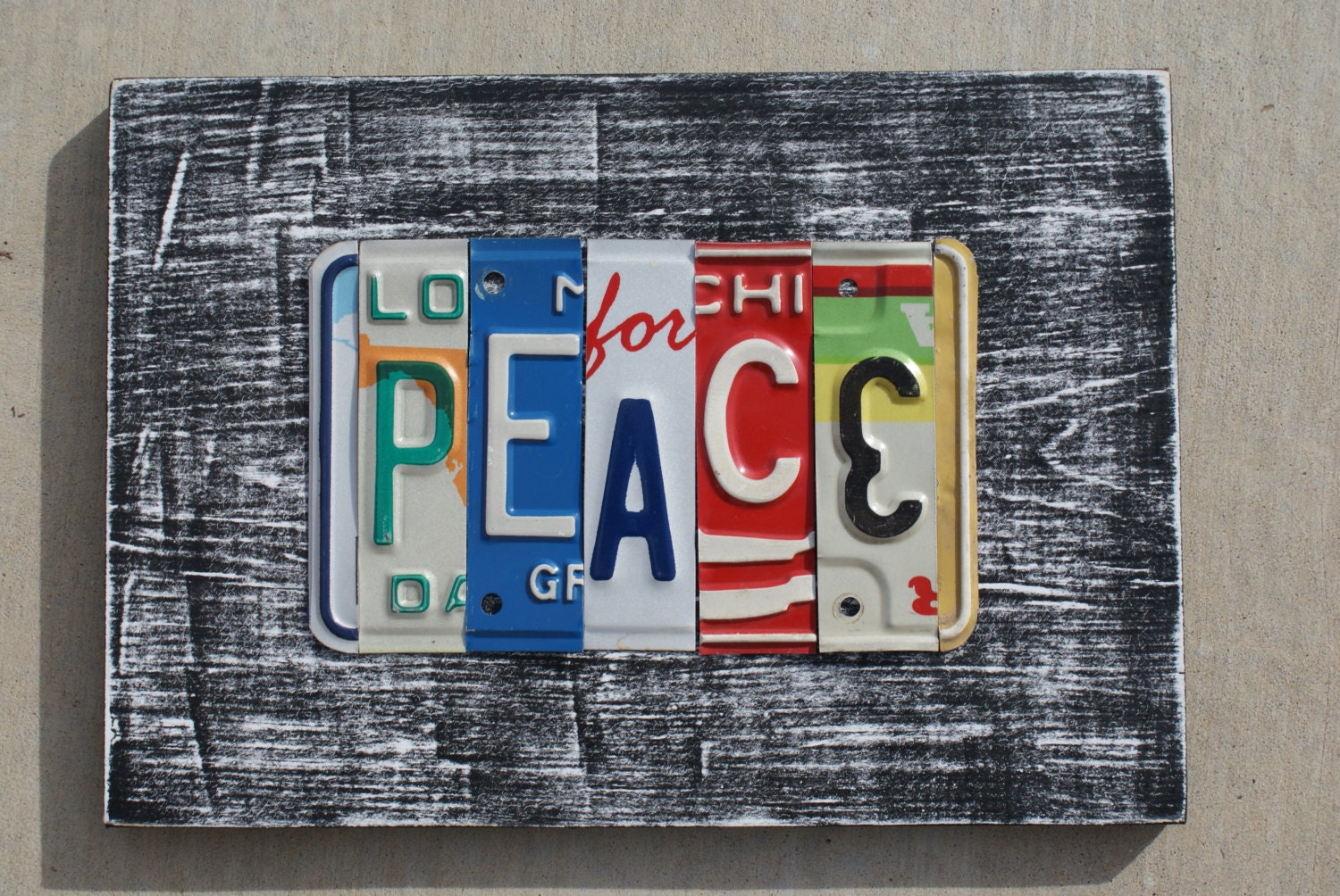 License Plate Sign - PEACE