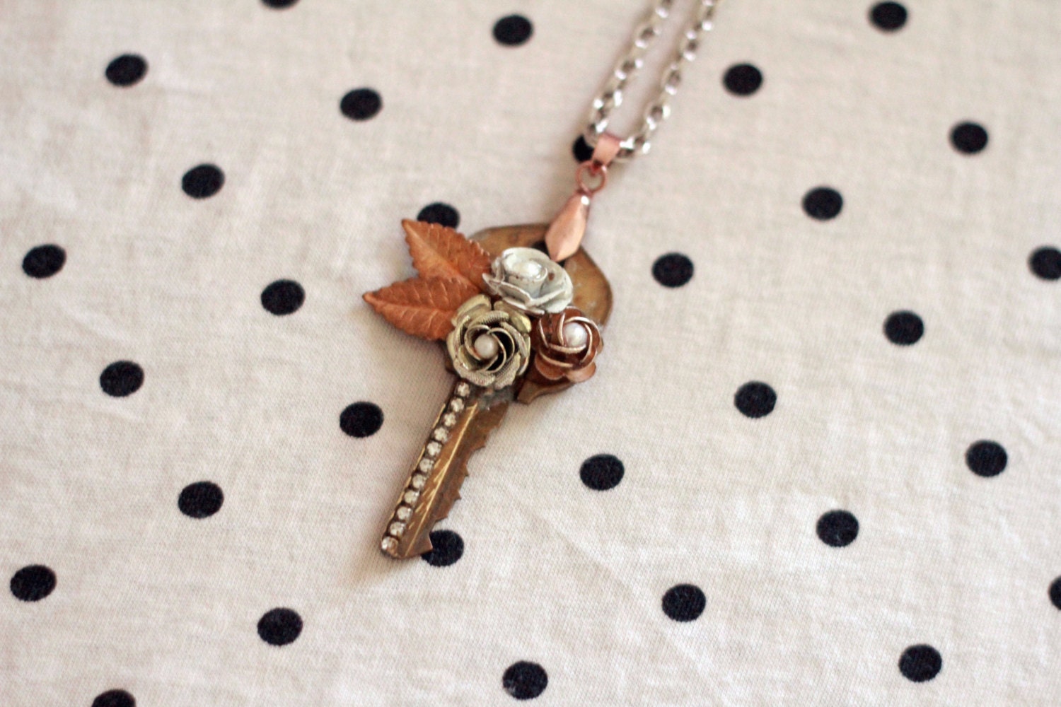 Repurposed "Tri-Flower" Key Necklace