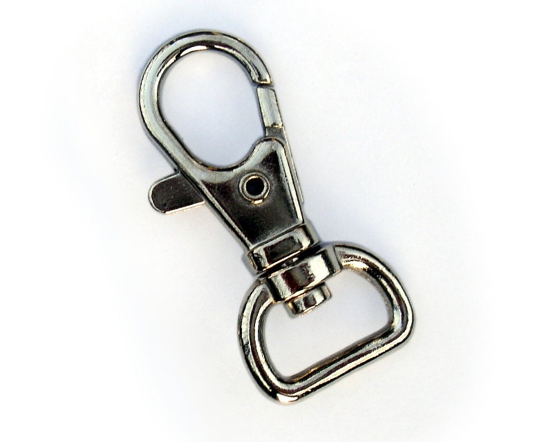 25 lobster clasp trigger swivel clips nickel finish