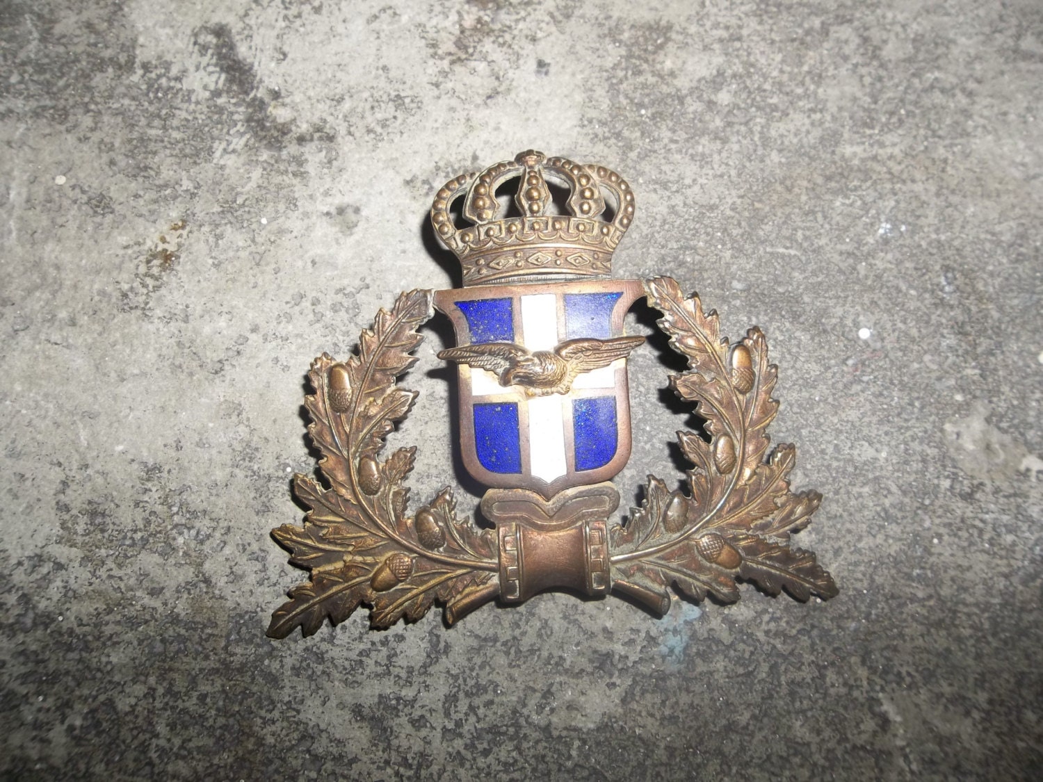 WW2 Greek Cap Eagle Badge