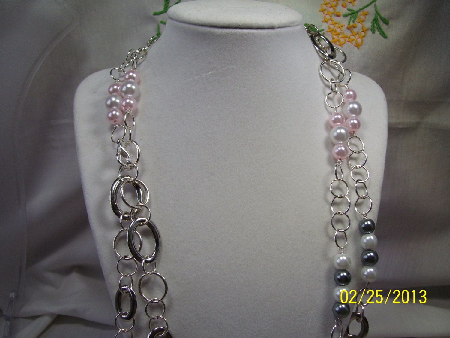 48 Inch Loops and Pearls Necklace