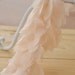 Ivory Pink Chiffon Leaves Trim , Chair Sash , Wedding Decors , Shower Decors