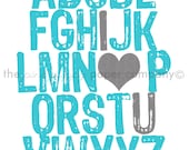 ABC I Love You 5x7 print (you choose colors)