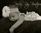 Vintage Parley Ray Pink Eyelet Pinafore Dress with Ruffled Baby Bloomers/ Diaper Cover and Matching Bracelet/ Photo Props
