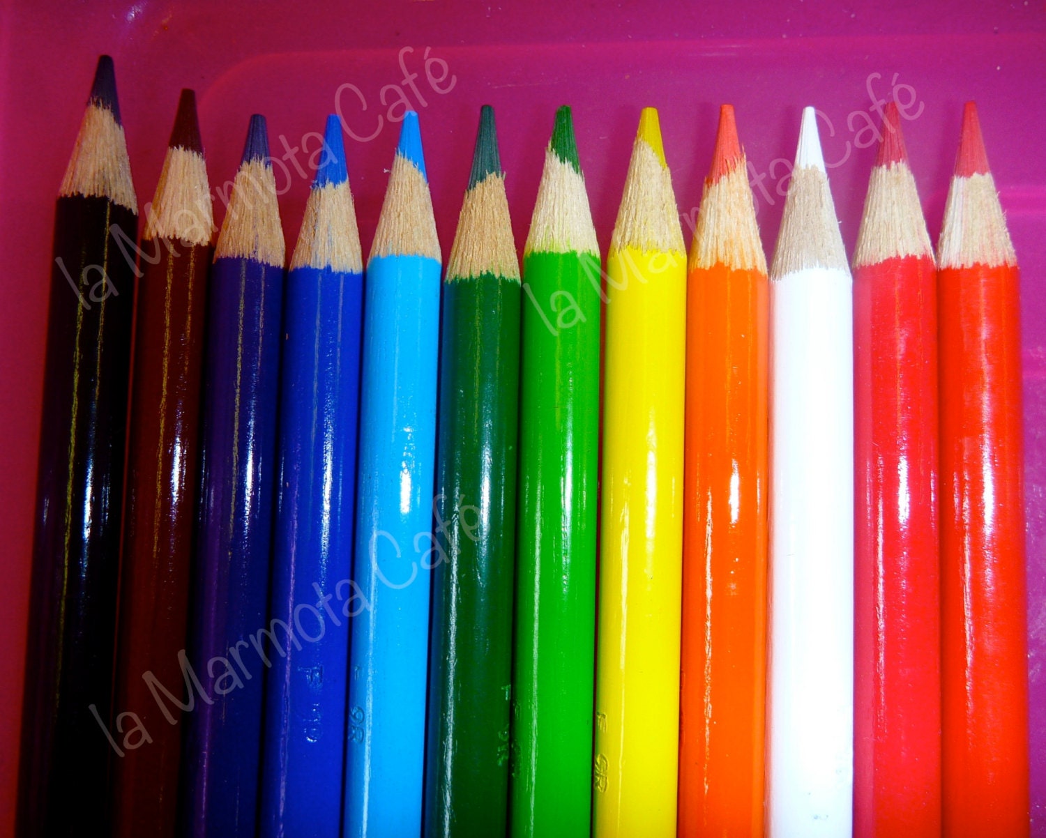 Rainbow pencils. 8 x 10 print. Children's room decor. First day of school.