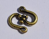 4 Pcs of S Hook Loker . Zinc Alloy, Antique Bronze Color, Lead, Cadmium and Nickel Free, Jewelry Supplies, findings