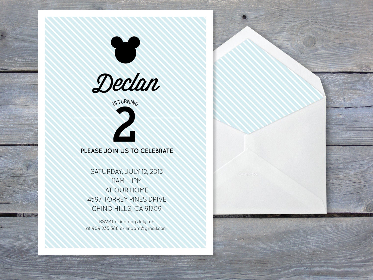MICKEY Mouse Invitation for Birthday Party - Printable file 7x5 Il_170x135