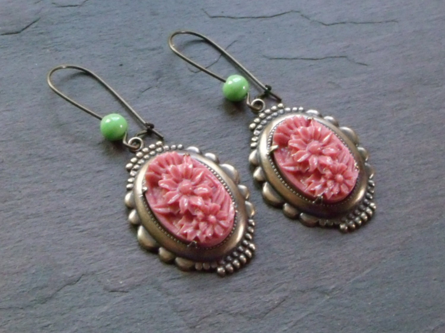 Brass Ox Earrings With a Vintage Touch