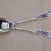 COFFEE - TEA - SPOONS - Mom and Dad Set -  Silverplate - Hand Stamped - Under 20