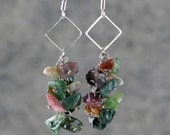 Chandelier earrings hoop agate stone purple ani designs on etsy