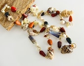 Vintage Sea Shell and Coral Necklace 22" Multicolored Vintage Jewelry Bangle
