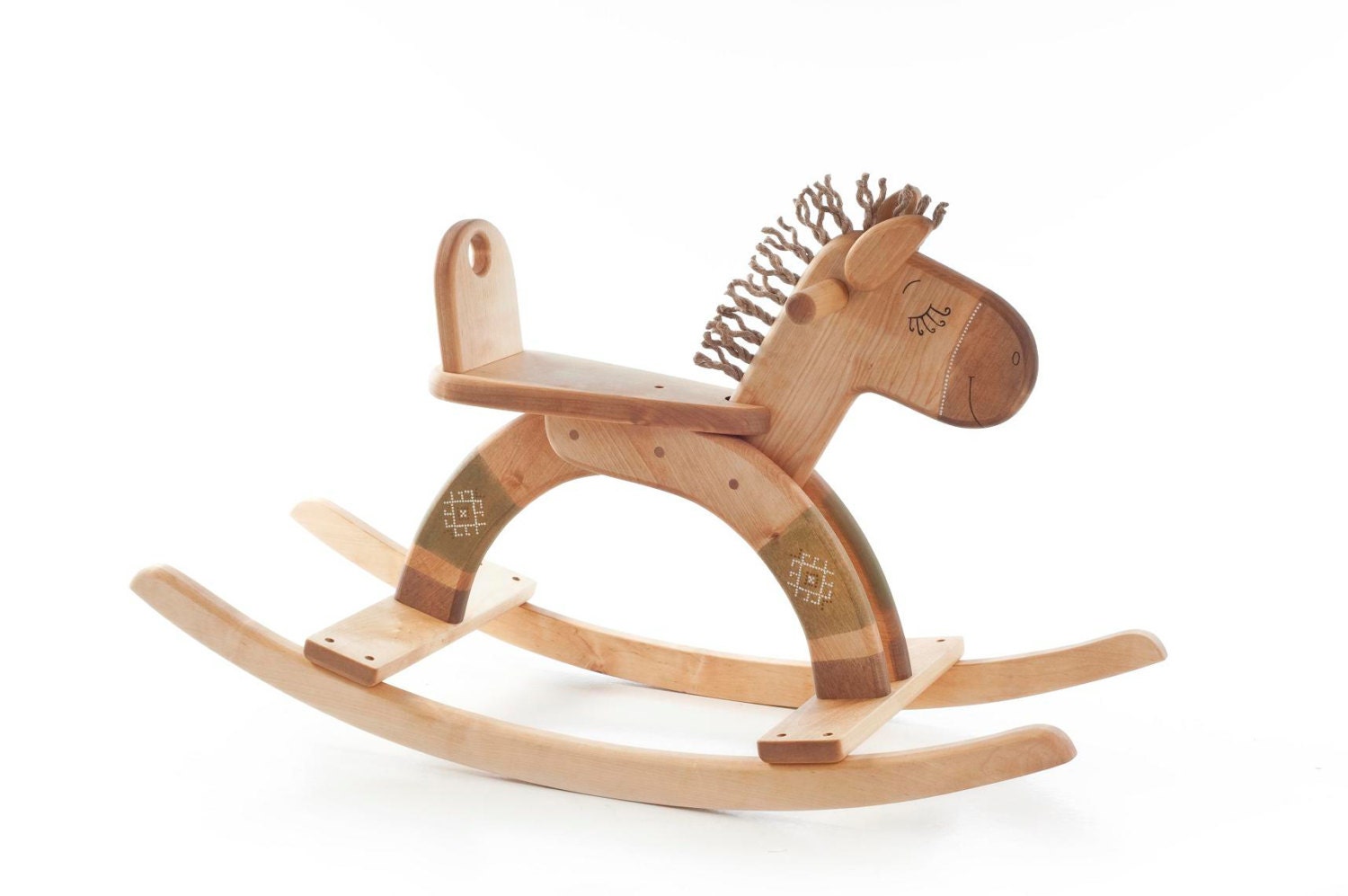 Wooden Rocking Horse, kids natural toy