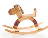 Wooden Rocking Horse eco friendly personalized kids toy