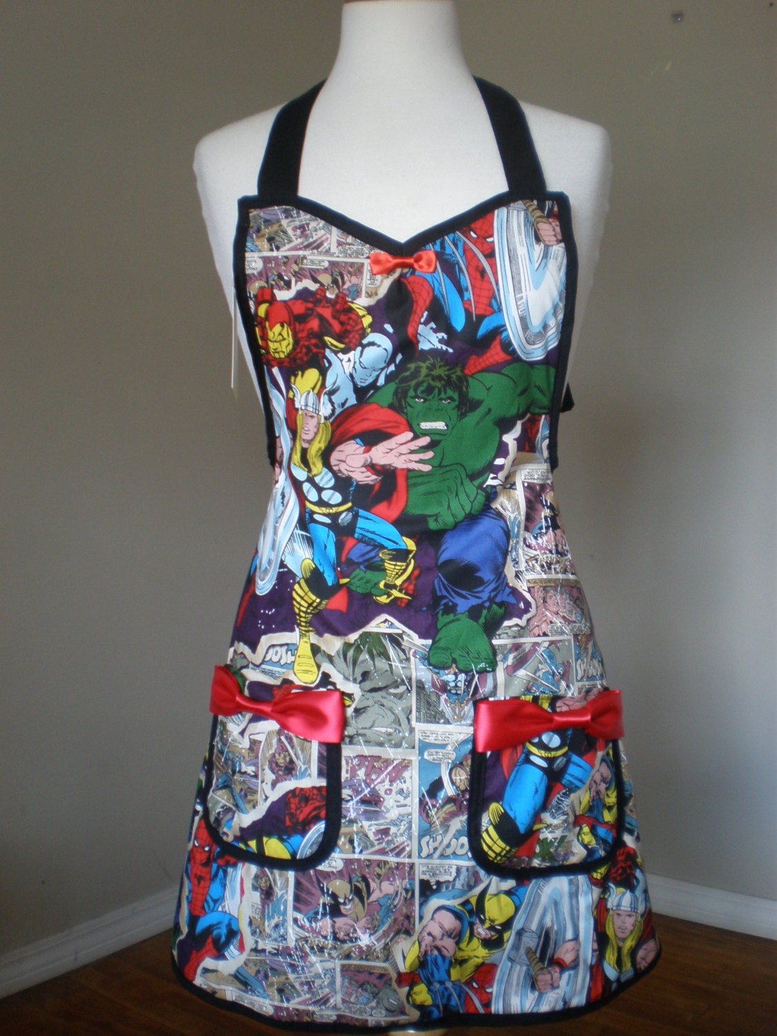 Avengers apron Thor Iron Man Hulk captain america Spiderman wolverine comic book