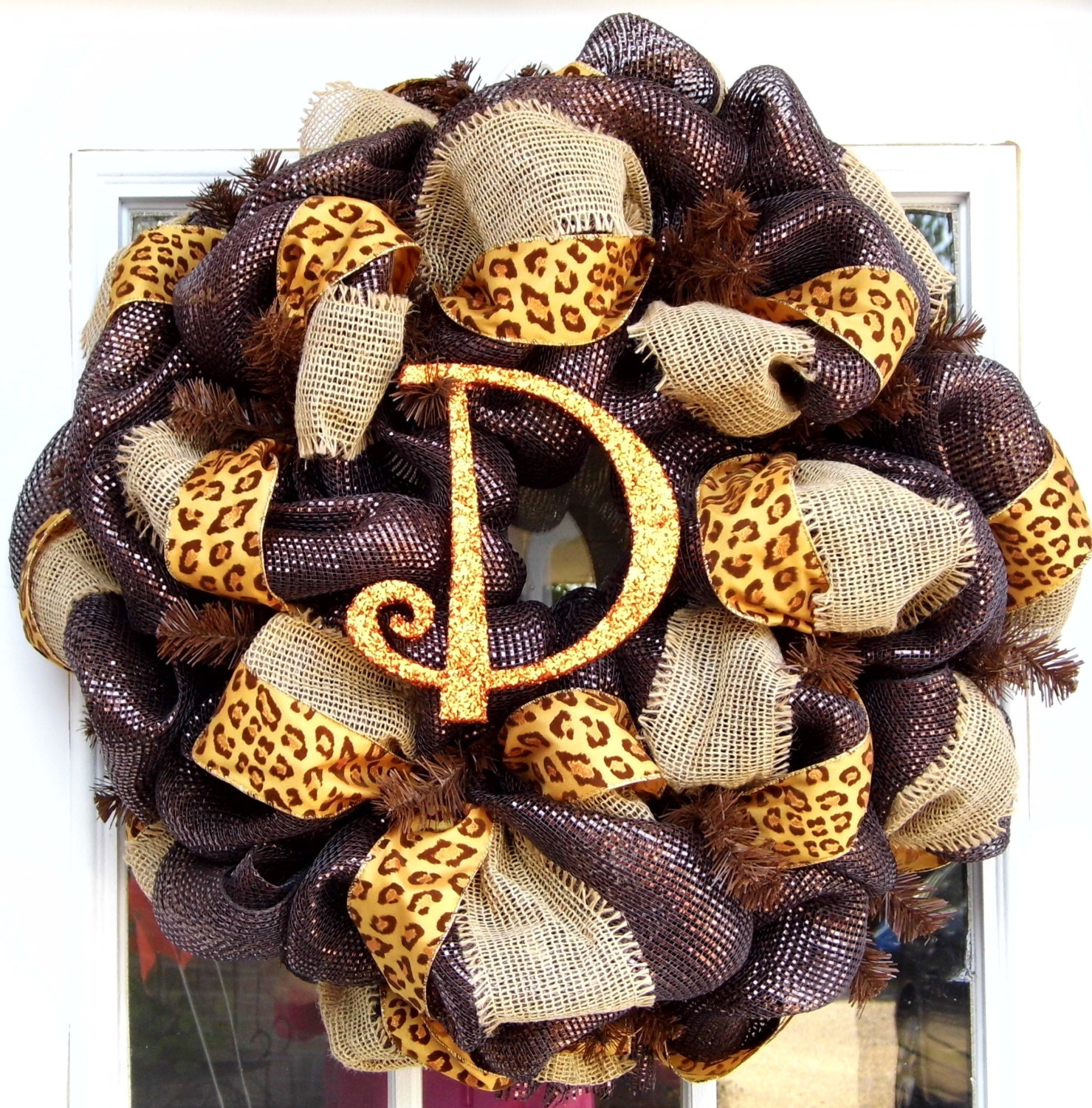 Initial Deco Mesh Wreath (letter of your choice)