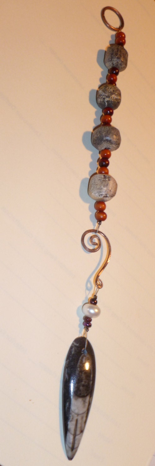 Ancient History Fossil / Mammoth Bone Bead Feng Shui Charm