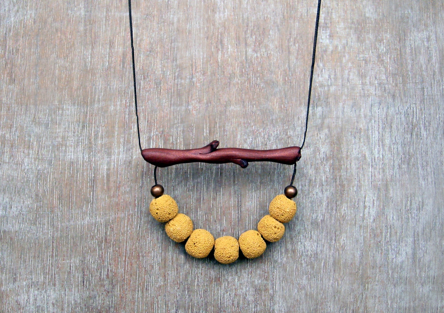 Coral Necklace / Yellow  Necklace /  Branch Necklace
