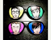Hand Drawn Shades (Blur) - set of 2 - colorful sunglasses dedicated to my favourite band