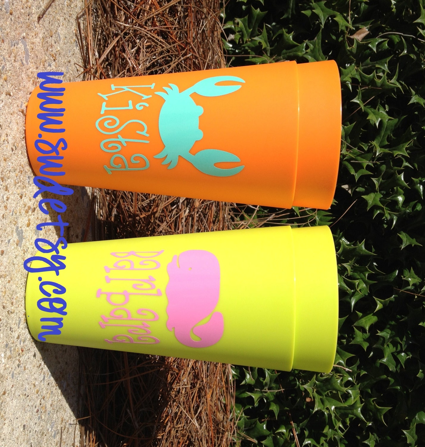 Personalized 32 oz Party Cups, Summer, Beach, Pool, Gift