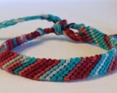Teal & Maroon Ombré Stripes - Friendship Bracelet