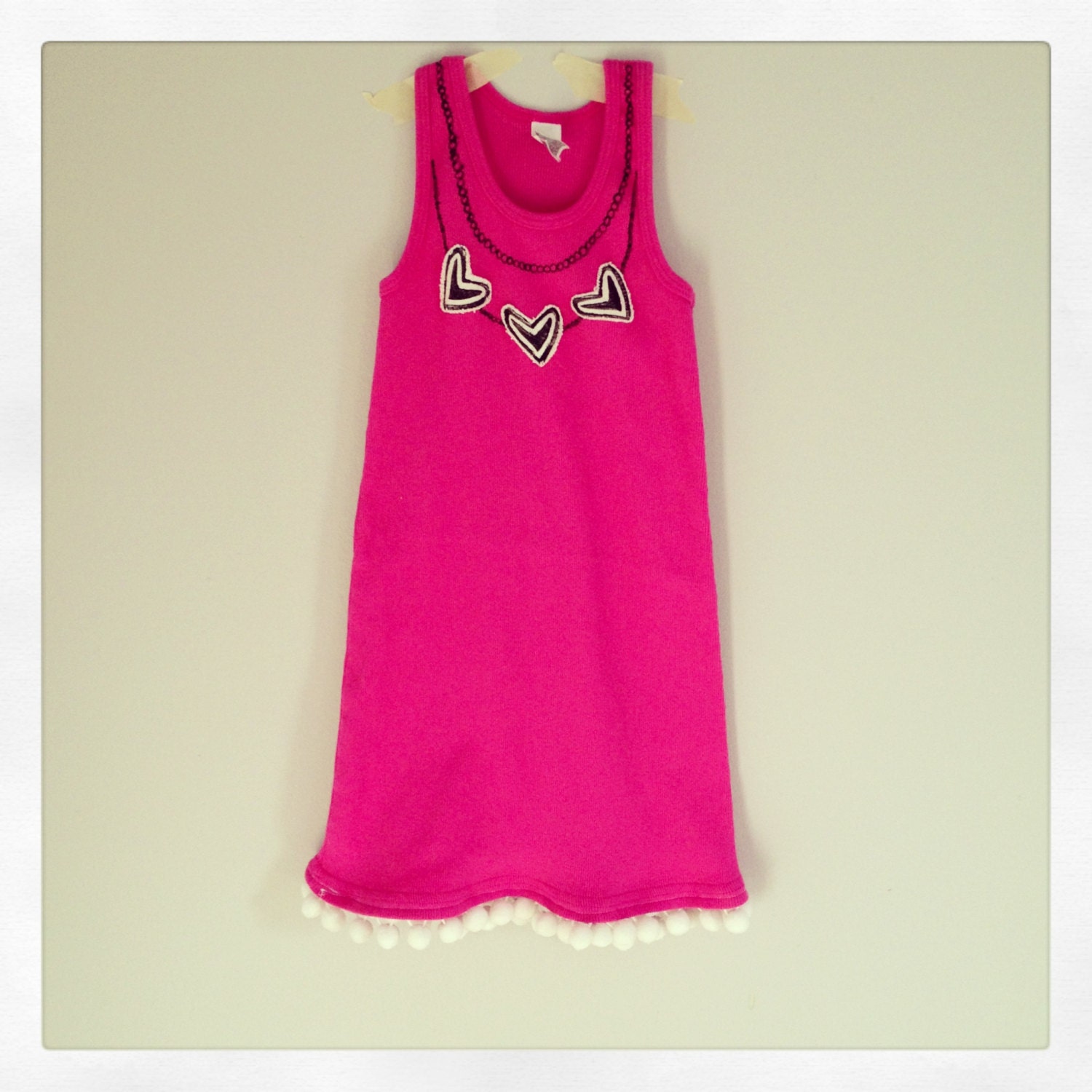 Fuchsia Heart Necklace Dress