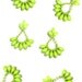 yellow neon rhinestone earrings Acid Green Feather Drop dangle