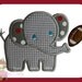 Elephant Football Applique design