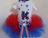 Firecracker 4th of July tutu set- Red, white, and blue. Customize yourself.