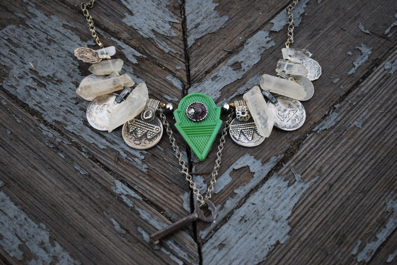 Spring Planting- tribal belly dance talhakimt necklace
