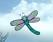 Stained Glass Dragonfly Cute Suncatcher