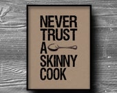 typography spoon quote letters art print poster kraft paper kitchen decor  8x10 8.5x11