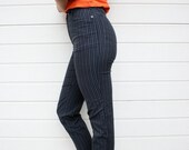 50% off summer SALE Vintage 90s Midnight Blue Cigarette Pants