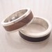 Round Wooden Ring - Sterling Silver (925)
