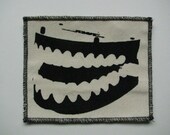 One chatter teeth canvas patch in any color you choose....FREE SHIPPING USA