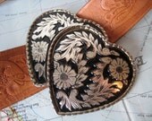 SRPING SALE Double heart vintage belt buckle