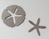 Sand Dollar and Starfish Die Cuts - Scrapbooking, Confetti, Wedding, Party Decoration - FREE SHIPPING